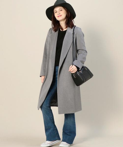 H Beauty&youth ♡ ユナイテッドアローズ ベルテッドコート グレー H BEAUTY&YOUTH UNITED ARROWS（エイチビューティーアンドユース