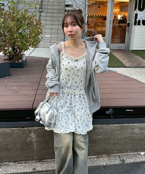 continuer de NICE CLAUP（コンティニューデナイスクラップ）の「【@_chipi2xセレクト】キャミティアードチュニック（シャツ/ブラウス・レディース・オフホワイト/ブラウン系その他/ピンク/ネイビー/ブラック/レオパード/その他11・FREE）」の9枚目の写真