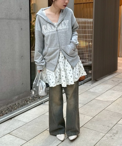 continuer de NICE CLAUP（コンティニューデナイスクラップ）の「【@_chipi2xセレクト】キャミティアードチュニック（シャツ/ブラウス・レディース・オフホワイト/ブラウン系その他/ピンク/ネイビー/ブラック/レオパード/その他11・FREE）」の11枚目の写真