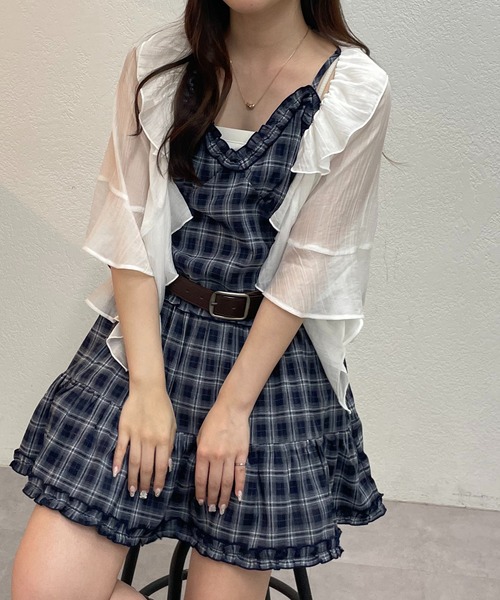 continuer de NICE CLAUP（コンティニューデナイスクラップ）の「【@_chipi2xセレクト】キャミティアードチュニック（シャツ/ブラウス・レディース・オフホワイト/ブラウン系その他/ピンク/ネイビー/ブラック/レオパード/その他11・FREE）」の20枚目の写真