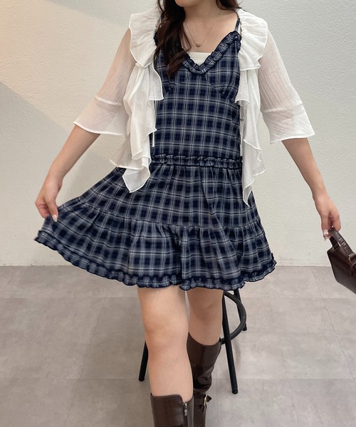 continuer de NICE CLAUP（コンティニューデナイスクラップ）の「【@_chipi2xセレクト】キャミティアードチュニック（シャツ/ブラウス・レディース・オフホワイト/ブラウン系その他/ピンク/ネイビー/ブラック/レオパード/その他11・FREE）」の19枚目の写真