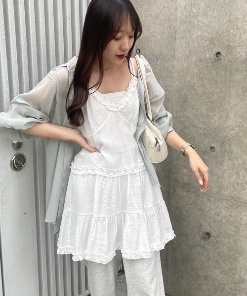 chipi2xセレクト】キャミティアードチュニック（シャツ/ブラウス