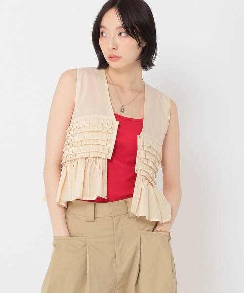 daily CLIP】リッチフリルシャツベスト（ベスト）｜studio CLIP