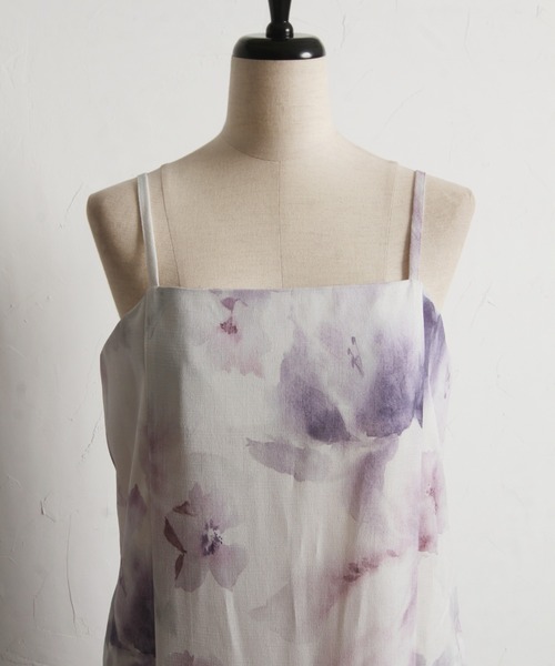 tocco closet(トッコ クローゼット)の「【トップス&ワンピース&帯の3点セット】2WAY♪水彩フラワープリントセパレート浴衣(浴衣・レディース・ラベンダー・FREE)」の11枚目の写真