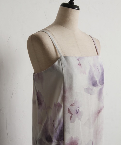 tocco closet(トッコ クローゼット)の「【トップス&ワンピース&帯の3点セット】2WAY♪水彩フラワープリントセパレート浴衣(浴衣・レディース・ラベンダー・FREE)」の12枚目の写真