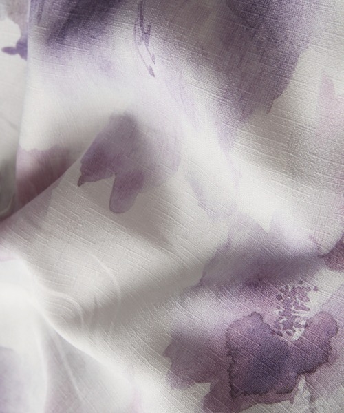 tocco closet(トッコ クローゼット)の「【トップス&ワンピース&帯の3点セット】2WAY♪水彩フラワープリントセパレート浴衣(浴衣・レディース・ラベンダー・FREE)」の16枚目の写真