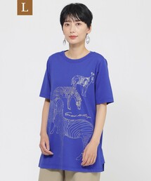 セール】 【ウォッシャブル】ロゴゼブラプリントTシャツ