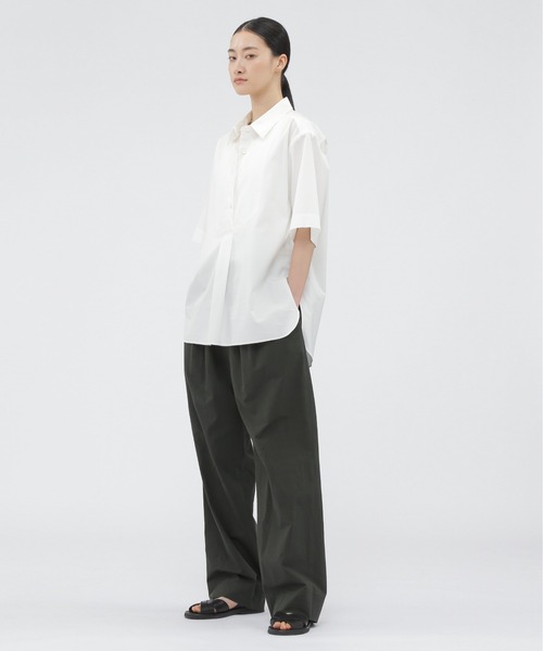 パンツ Margaret Howell 2tuck Cotton Trousers Relaxed Pull On Cotton-Silk Trouser – La Garçonne