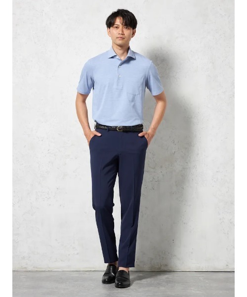 HARUYAMA(ハルヤマ)の「【ストレッチ】スマビズパンツ ノータック スリムシルエット ウォッシャブル イージーケア スラックス(スラックス・メンズ・ネイビー/ブラック/ブルー・76/88/94/82/85/91/97)」の5枚目の写真
