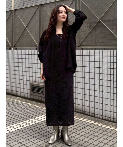 LAGUNAMOON（ラグナムーン）の「シアーエンブロイダリーシャツ（シャツ/ブラウス・レディース・ブラック/アイボリー/チャコールグレー・FREE）」の9枚目の写真