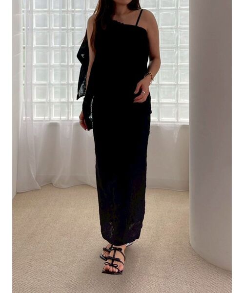 LAGUNAMOON（ラグナムーン）の「シアーエンブロイダリーシャツ（シャツ/ブラウス・レディース・ブラック/アイボリー/チャコールグレー・FREE）」の11枚目の写真