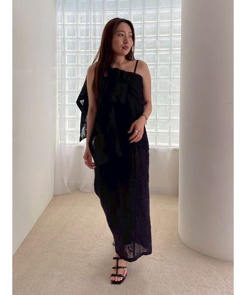 LAGUNAMOON（ラグナムーン）の「シアーエンブロイダリーシャツ（シャツ/ブラウス・レディース・ブラック/アイボリー/チャコールグレー・FREE）」の12枚目の写真