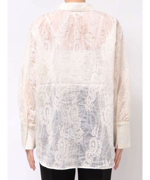 LAGUNAMOON（ラグナムーン）の「シアーエンブロイダリーシャツ（シャツ/ブラウス・レディース・ブラック/アイボリー/チャコールグレー・FREE）」の17枚目の写真