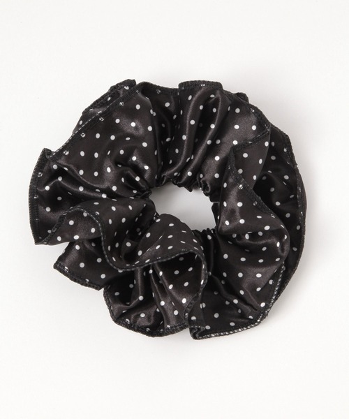 LOWRYS FARM（ローリーズファーム）の「ドットＢＩＧシュシュ　573178（シュシュ・レディース・ブラック/ホワイト/ベージュ・FREE）」の3枚目の写真