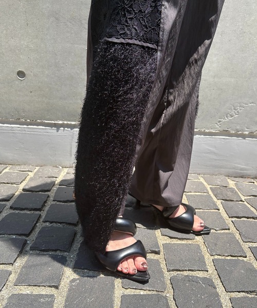 &g'aime(アンジェム)の「【&g'aime】レースMIXラインパンツ Lace-Panel Track Pants(スラックス・レディース・アイボリー/チャコールグレー・FREE)」の15枚目の写真
