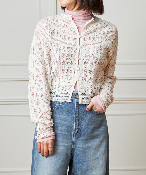 【21日限定値下げ】IENA LA BOUCLE バテンレースブラウス 追加》IENA LA BOUCLE バテンレースブラウス（シャツ／ブラウス