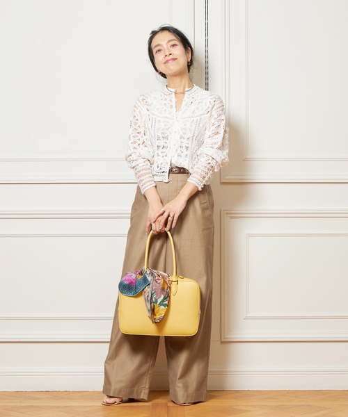 追加》IENA LA BOUCLE バテンレースブラウス（シャツ/ブラウス