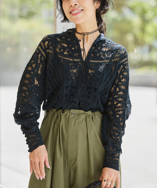 【新品未使用】IENA LA BOUCLE バテンレースブラウス 追加》IENA LA BOUCLE バテンレースブラウス（シャツ/ブラウス