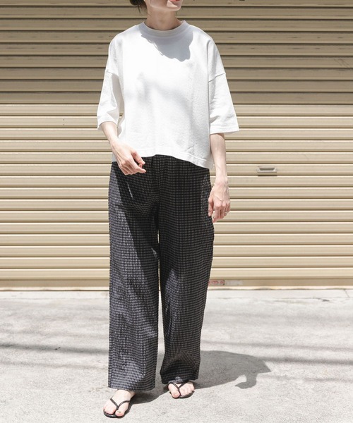 FORK&SPOON（フォークアンドスプーン）の「FORK&SPOON　ジョーゼットクロップドTシャツ（Tシャツ/カットソー・レディース・オフホワイト/グリーン/ネイビー・1）」の9枚目の写真