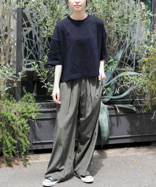 FORK&SPOON（フォークアンドスプーン）の「FORK&SPOON　ジョーゼットクロップドTシャツ（Tシャツ/カットソー・レディース・オフホワイト/グリーン/ネイビー・1）」の15枚目の写真