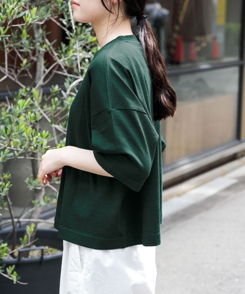 FORK&SPOON（フォークアンドスプーン）の「FORK&SPOON　ジョーゼットクロップドTシャツ（Tシャツ/カットソー・レディース・オフホワイト/グリーン/ネイビー・1）」の17枚目の写真