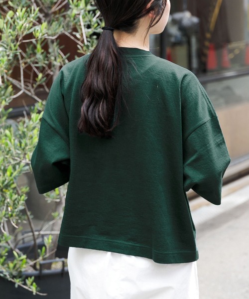 FORK&SPOON（フォークアンドスプーン）の「FORK&SPOON　ジョーゼットクロップドTシャツ（Tシャツ/カットソー・レディース・オフホワイト/グリーン/ネイビー・1）」の18枚目の写真