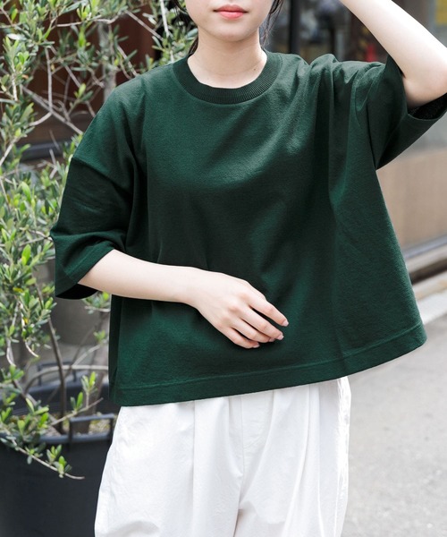 FORK&SPOON（フォークアンドスプーン）の「FORK&SPOON　ジョーゼットクロップドTシャツ（Tシャツ/カットソー・レディース・オフホワイト/グリーン/ネイビー・1）」の20枚目の写真