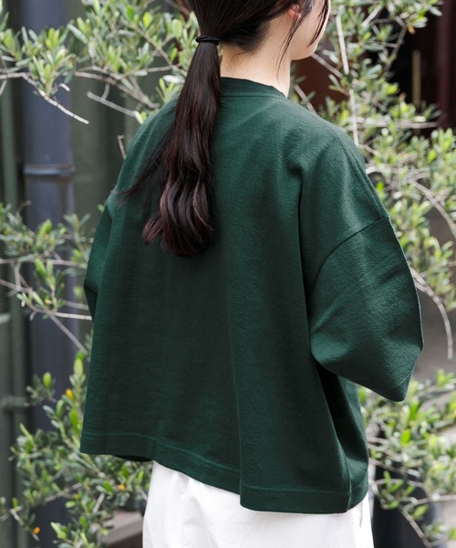 FORK&SPOON（フォークアンドスプーン）の「FORK&SPOON　ジョーゼットクロップドTシャツ（Tシャツ/カットソー・レディース・オフホワイト/グリーン/ネイビー・1）」の21枚目の写真