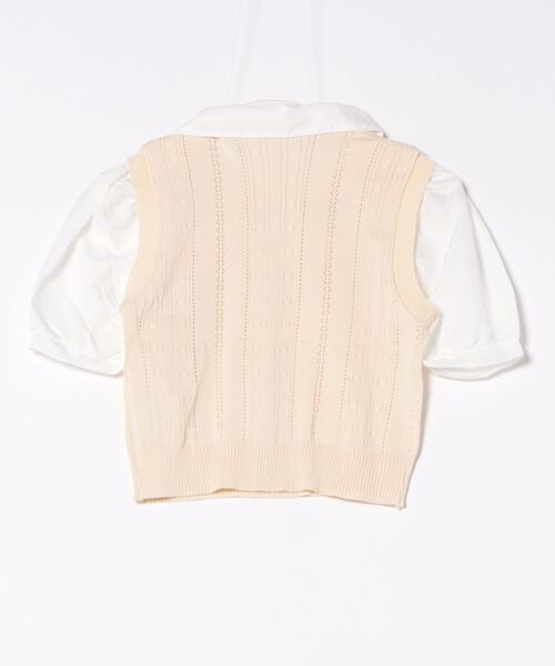 frunco(フランコ)の「【ZOZO限定】襟付きシャツドッキングニットポロ(ポロシャツ・レディース・アイボリー/グレー/ホワイト・FREE)」の7枚目の写真