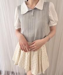 【ZOZO限定】襟付きシャツドッキングニットポロ