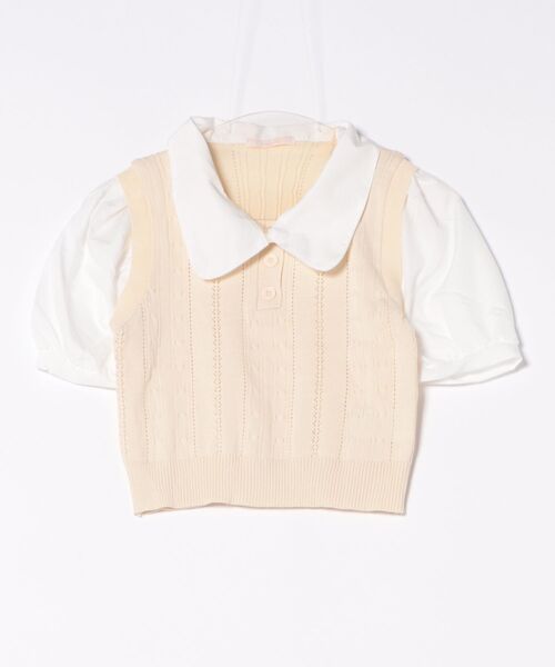 frunco(フランコ)の「【ZOZO限定】襟付きシャツドッキングニットポロ(ポロシャツ・レディース・アイボリー/グレー/ホワイト・FREE)」の6枚目の写真