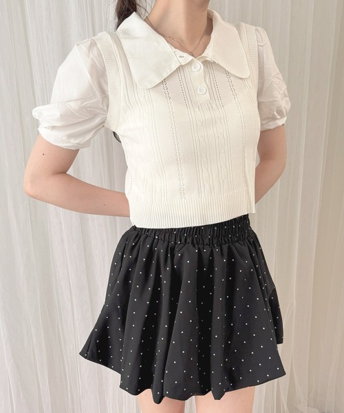 frunco(フランコ)の「【ZOZO限定】襟付きシャツドッキングニットポロ(ポロシャツ・レディース・アイボリー/グレー/ホワイト・FREE)」の9枚目の写真