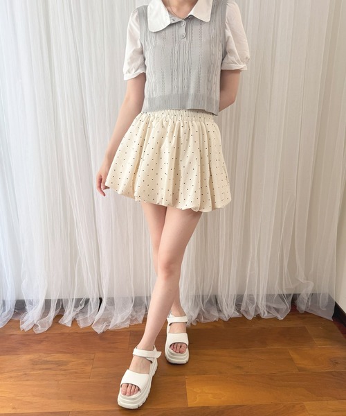 frunco(フランコ)の「【ZOZO限定】襟付きシャツドッキングニットポロ(ポロシャツ・レディース・アイボリー/グレー/ホワイト・FREE)」の15枚目の写真
