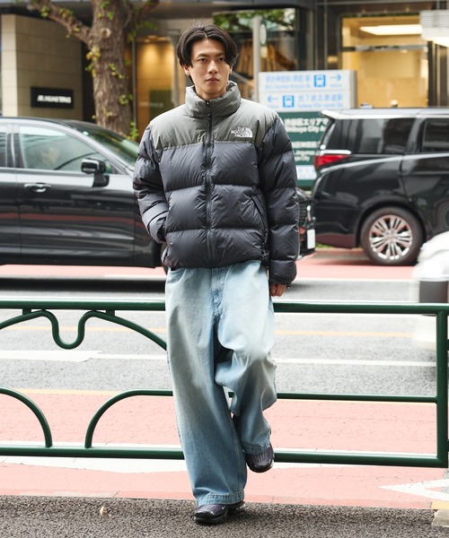 THE NORTH FACE ダウンジャケット ヌプシ グレー/ネイビー THE NORTH FACE（ザノースフェイス）の「THE NORTH FACE / ヌプシ