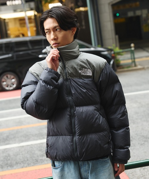 美品!!THE NORTH FACE ヌブシダウンジャケット グレー・ネイビー THE NORTH FACE（ザノースフェイス）の「THE NORTH FACE / ヌプシ