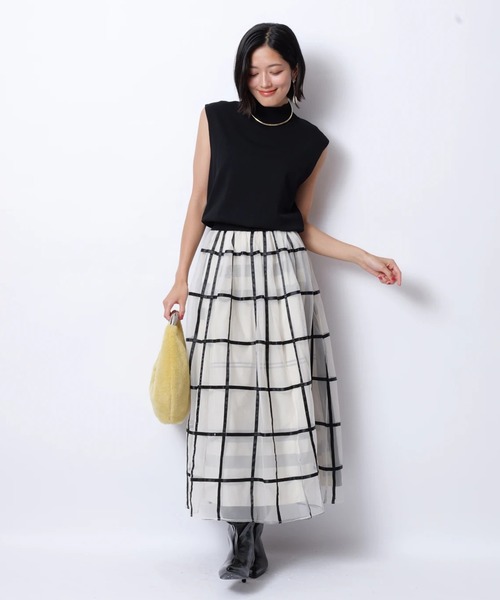 JUSGLITTY（ジャスグリッティー）の「レイヤーチェックスカート