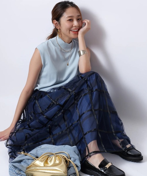 JUSGLITTY（ジャスグリッティー）の「レイヤーチェックスカート