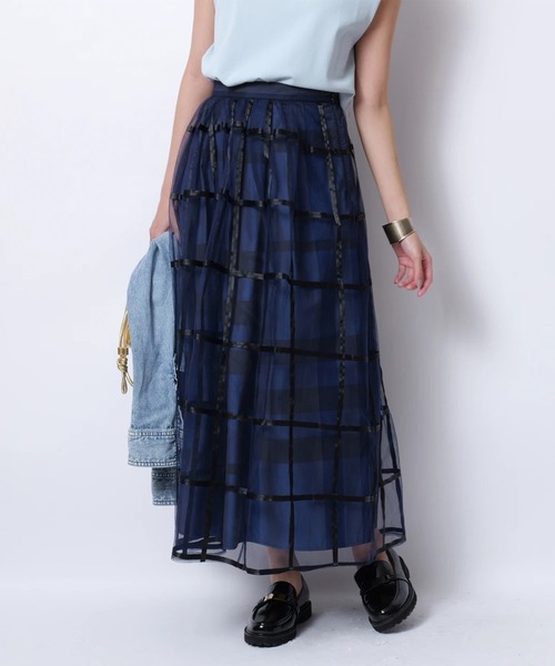 JUSGLITTY（ジャスグリッティー）の「レイヤーチェックスカート