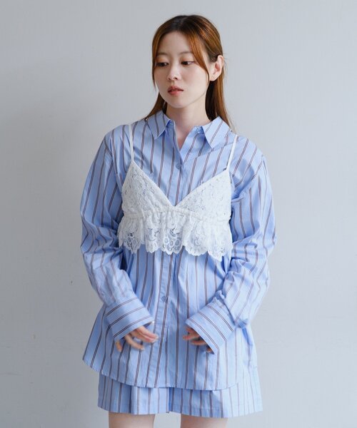 Kastane（カスタネ）の「レースキャミビスチェ（キャミソール・レディース・アイボリー/ホワイト・FREE）」の6枚目の写真