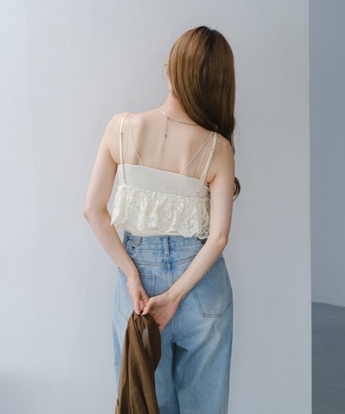 Kastane（カスタネ）の「レースキャミビスチェ（キャミソール・レディース・アイボリー/ホワイト・FREE）」の7枚目の写真