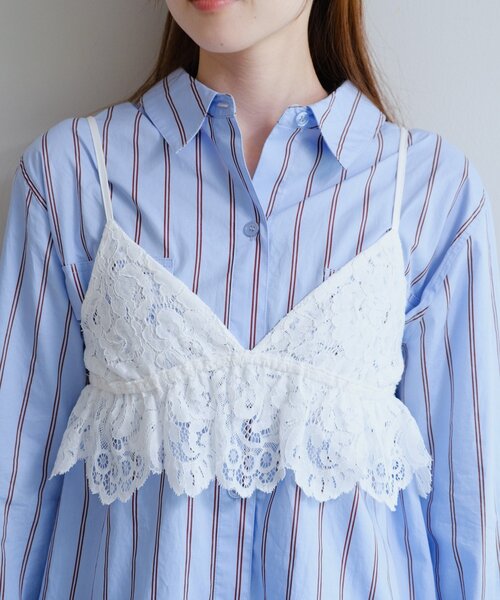 Kastane（カスタネ）の「レースキャミビスチェ（キャミソール・レディース・アイボリー/ホワイト・FREE）」の18枚目の写真