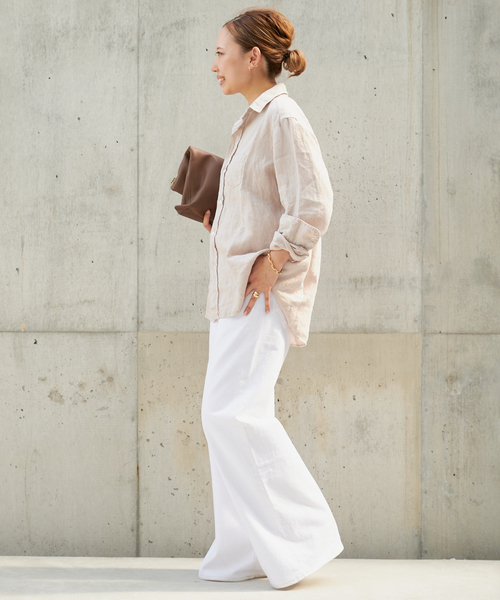 Frank&Eileen（フランクアンドアイリーン）の「【FRANK&EILEEN/フランクアンドアイリーン】EILEEN/WASHED LINEN（シャツ/ブラウス・レディース・ベージュ系その他・FREE）」の7枚目の写真