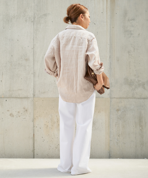 Frank&Eileen（フランクアンドアイリーン）の「【FRANK&EILEEN/フランクアンドアイリーン】EILEEN/WASHED LINEN（シャツ/ブラウス・レディース・ベージュ系その他・FREE）」の8枚目の写真