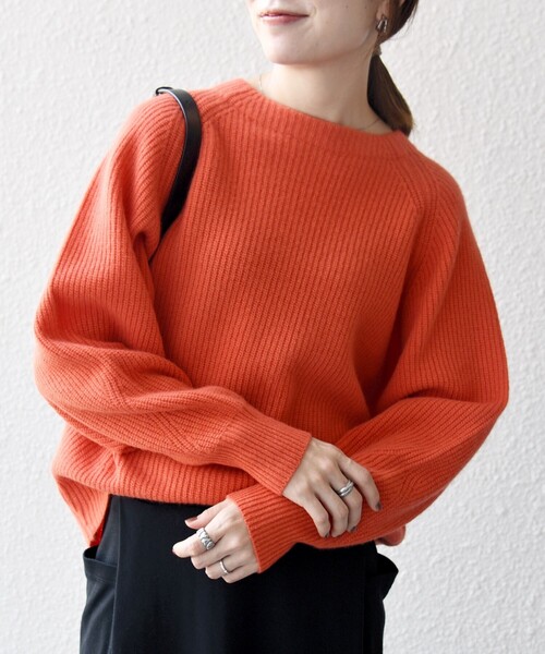 SHIPS any:〈手洗い可能〉AQUA カシミヤ ミックス ハイネック ニット