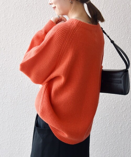 SHIPS any:〈手洗い可能〉AQUA カシミヤ ミックス ハイネック ニット