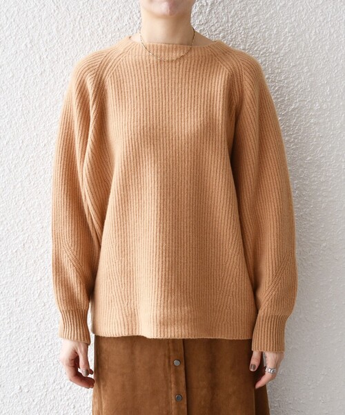 SHIPS any(シップス エニィ)の「SHIPS any:〈手洗い可能〉AQUA カシミヤ ミックス ハイネック ニット(ニット/セーター・レディース・ライトグレー/キャメル/レッド/オレンジ/オリーブ・ONE SIZE)」の22枚目の写真