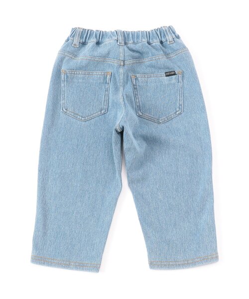 Ampersand（アンパサンド）の「【ジュニア対応】ニットバレルパンツ（デニムパンツ・キッズ・サックスブルー/ネイビー・80/90/100/110/120/130/140）」の4枚目の写真