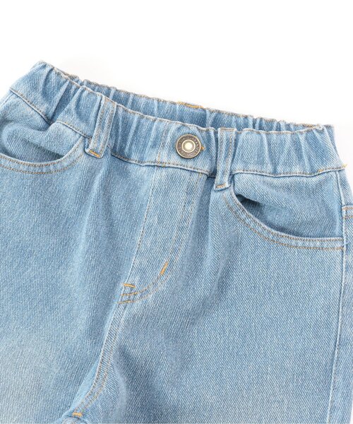 Ampersand（アンパサンド）の「【ジュニア対応】ニットバレルパンツ（デニムパンツ・キッズ・サックスブルー/ネイビー・80/90/100/110/120/130/140）」の5枚目の写真