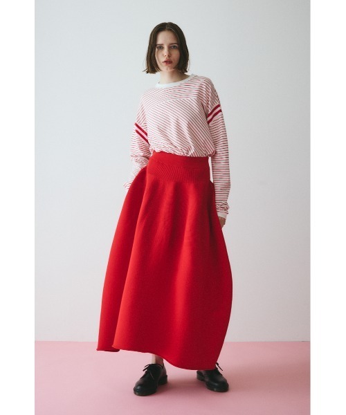 Jersey volum knit skirt ジャージボリュームニットスカート