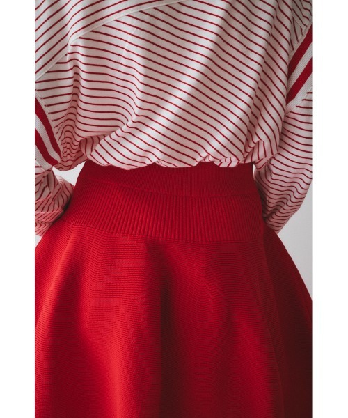 HeRIN.CYE（ヘリンドットサイ）の「Jersey volume knit skirt　　ジャージボリュームニットスカート（スカート・レディース・ブラック/ブラウン/レッド/ブルー・FREE）」の10枚目の写真